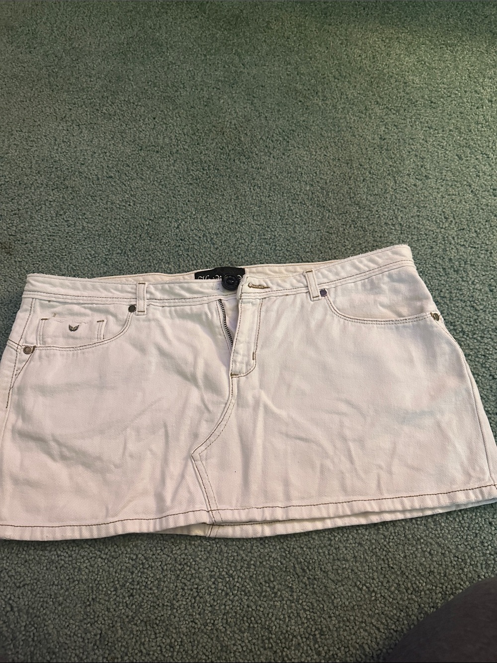 Heidiwood White Denim Mini Skirt - Casual Women's Skirt
